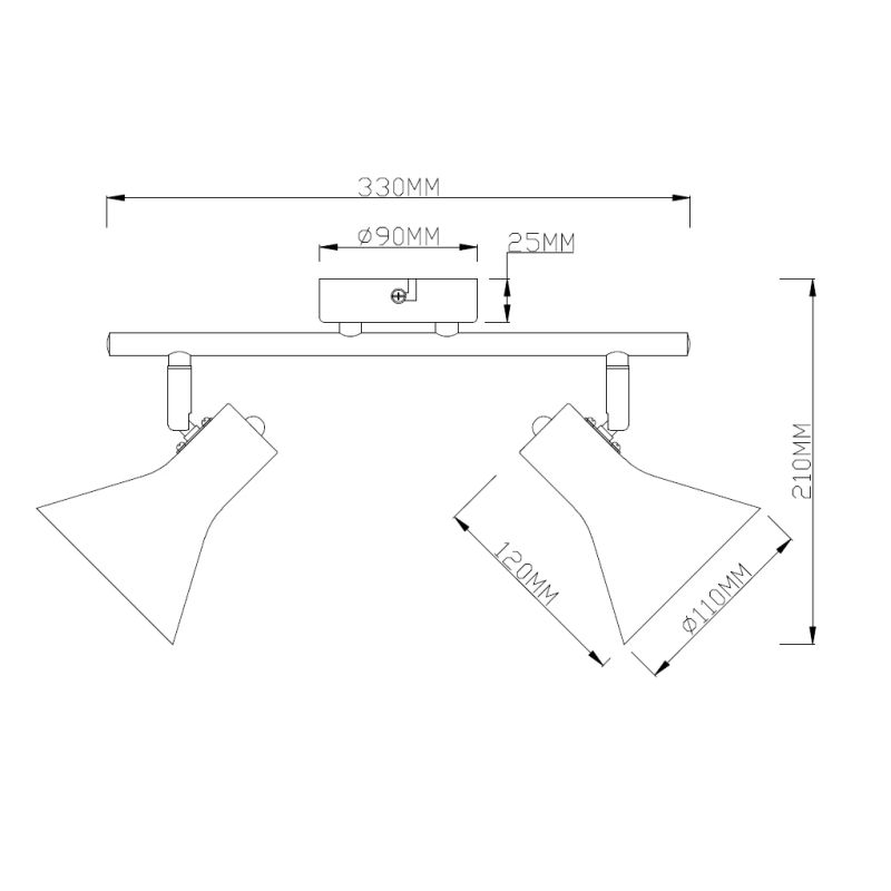 Lampa griestu nina r80162002 2x40w e14