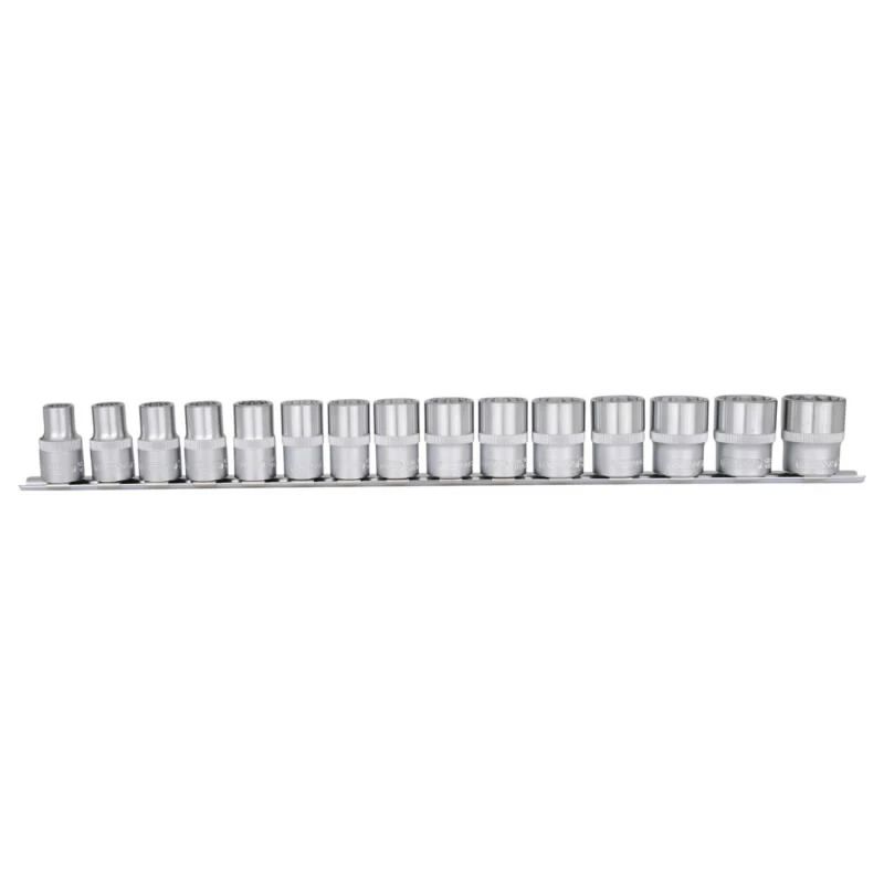 Dvylikakampių galvučių komplektas 1-2 10-24mm 15pcs, KS Tools
