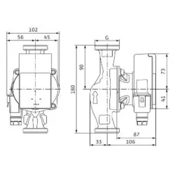 Cirkulācijas sūknis Wilo Atmos PICO 25-1-8, 180 mm, 4 - 75 W
