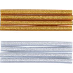 Glue Sticks - gold-silver metallic - DIA 11 mm, 150 mm - 8 pcs.