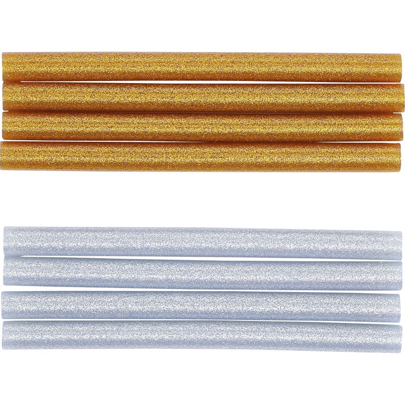 Glue Sticks - gold-silver metallic - DIA 11 mm, 150 mm - 8 pcs.