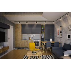 Lampa sliedei led smart wifi apaļa melna