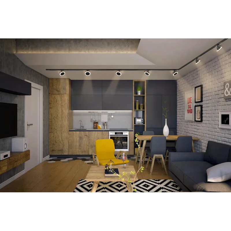 Lampa sliedei led smart wifi apaļa melna