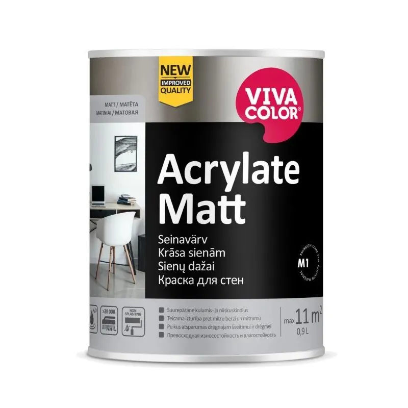 Sienu krāsa Vivacolor, acrylate matt, 0.9 l