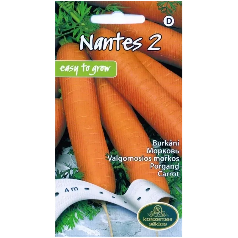 Sēklas Kurzemes sēklas, burkāns Nantes 2, 4 g