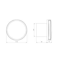 Ventil. e-extra d100mmar vāku sudraba