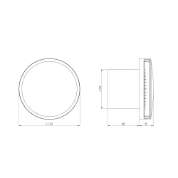 Ventilators sadzīves Europlast EAT100S, 10 cm