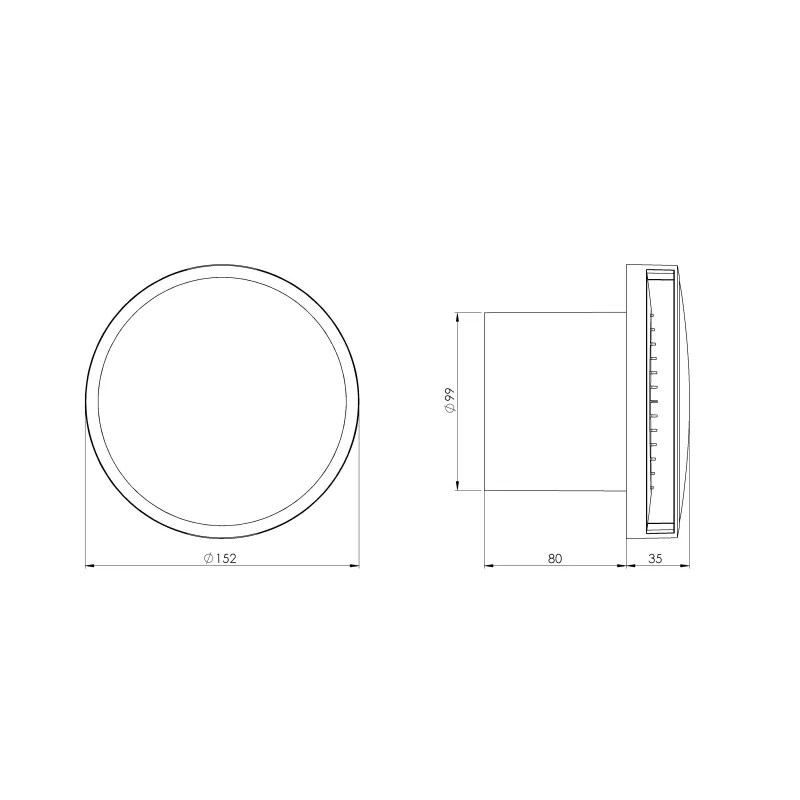 Ventilators sadzīves Europlast EAT100S, 10 cm