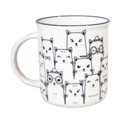 Krūze keramiska 330ml, kaķi