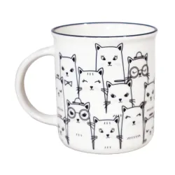 Krūze keramiska 330ml, kaķi