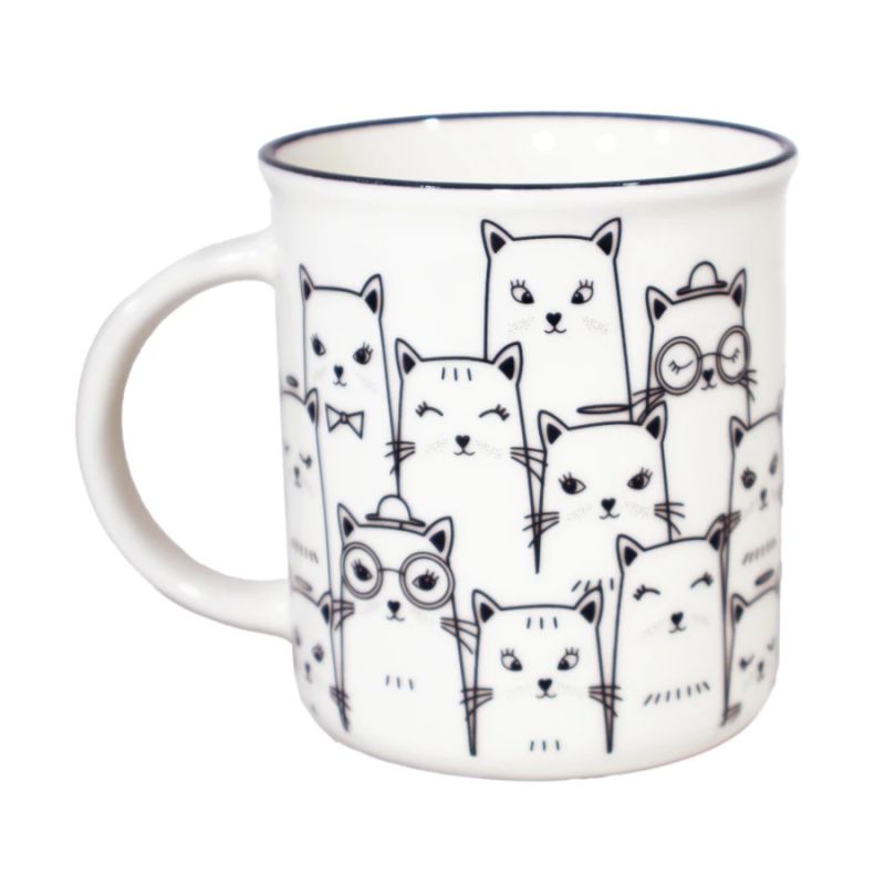Krūze keramiska 330ml, kaķi
