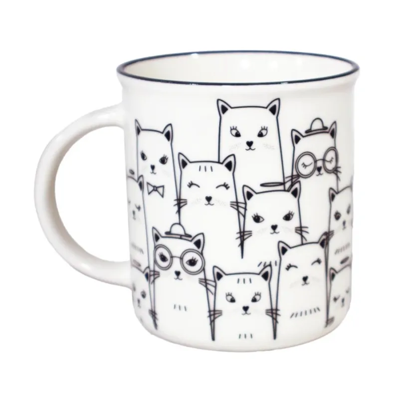 Krūze keramiska 330ml, kaķi