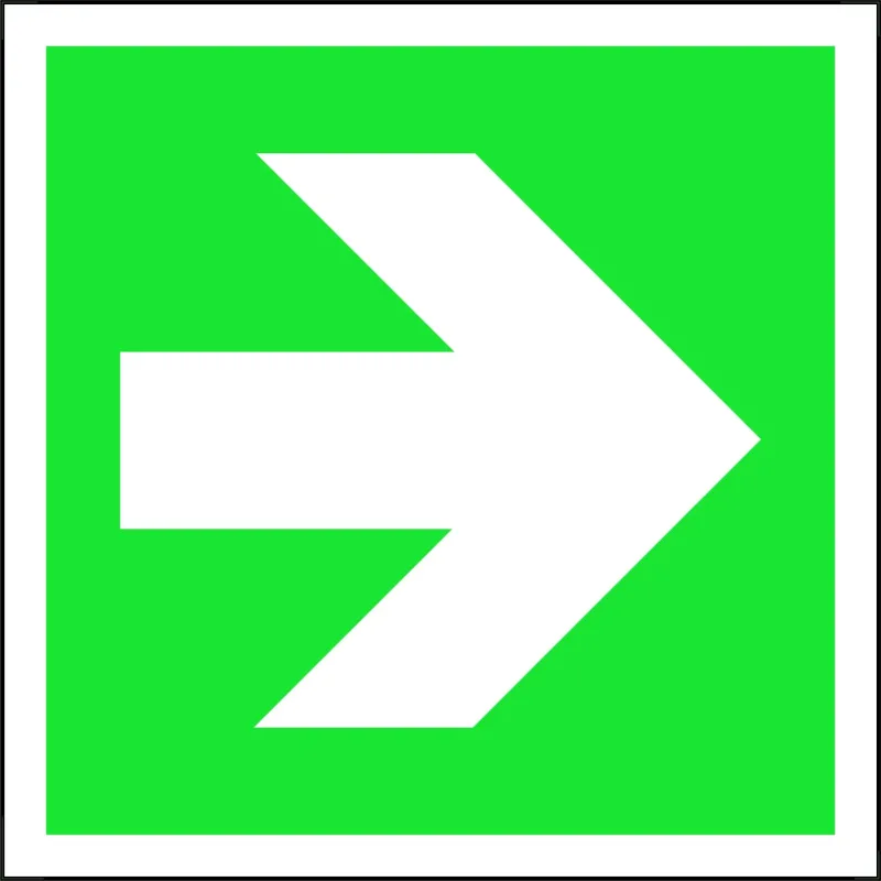 Evakuācijas zīme LUVUEI10, 10 cm x 10 cm