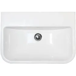 Vannas istabas izlietne Paa Samba, akmens masa, 54.5 cm x 37.5 cm x 13.3 cm, balta krās.