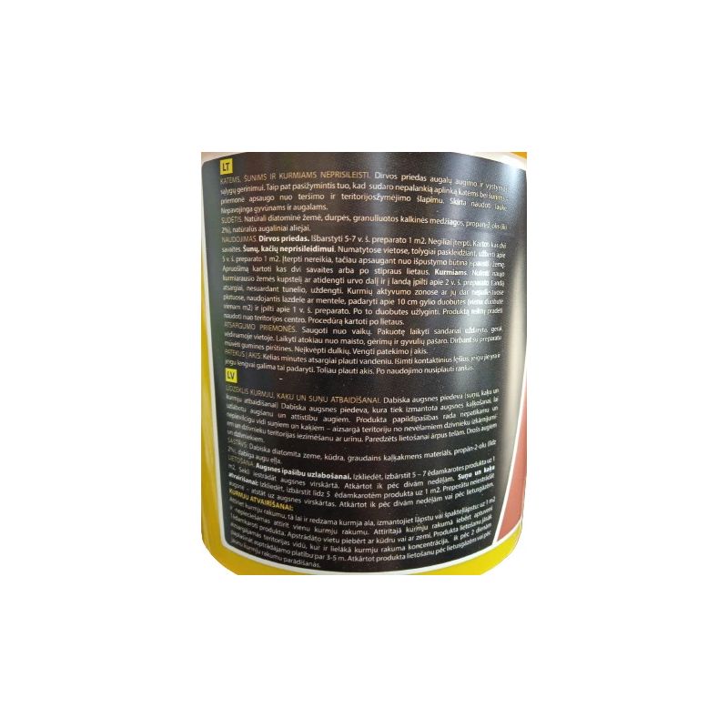 Līdzeklis kurmju kaķu suņu atbaidīšanai