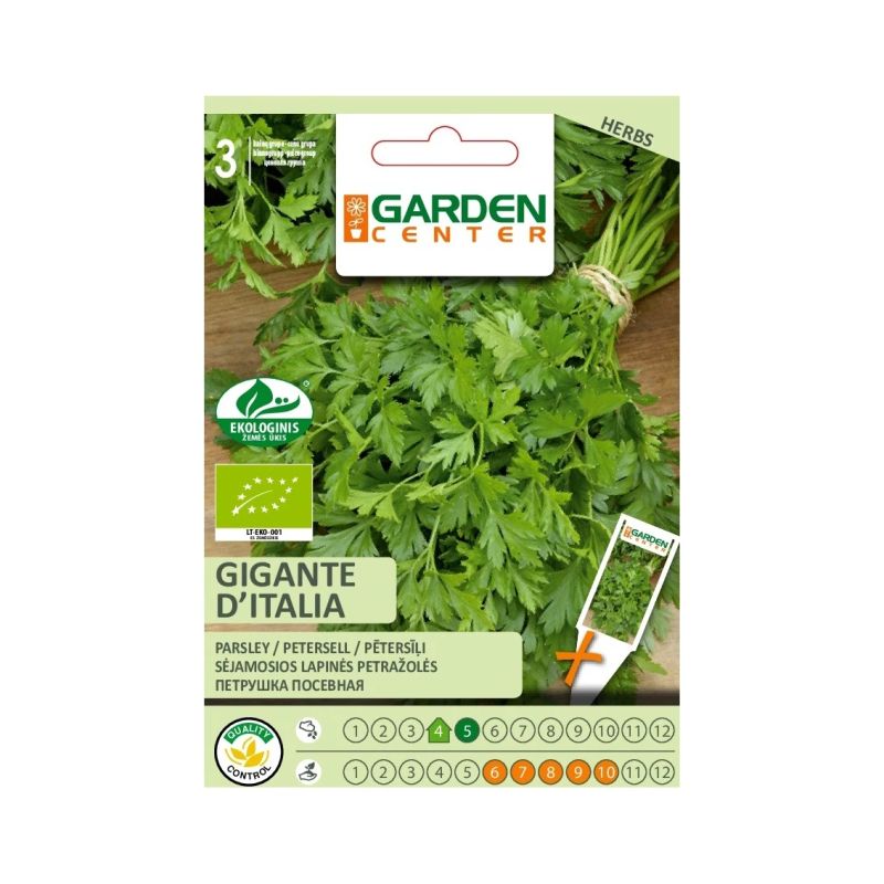Sēklas dārzeņu eko pētersīļi gigante gc