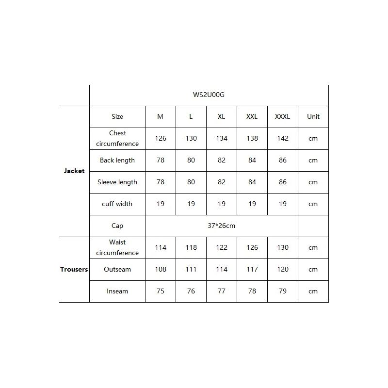 Apģērbu kompl.lietus ws2u00g izm xxl