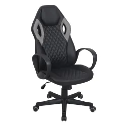 Darba krēsls Domoletti VILLERS, 47 x 48 x 113 - 130 cm, melna krās.