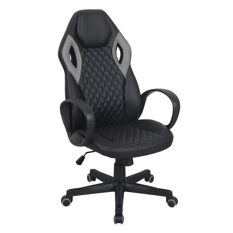 Krēsls villers. melns-pelēks