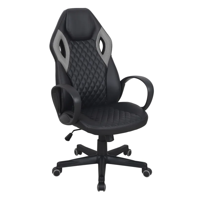 Krēsls villers. melns-pelēks