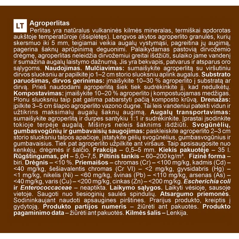 Agroperlīts garden center 35 l