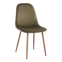 Ēdamistabas krēsls Domoletti Stoke 53000006446, koka krās.-zaļa krās., 44.5 cm x 53 cm x 88 cm