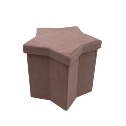 Rozā pufs hs522-6 45x43x38cm