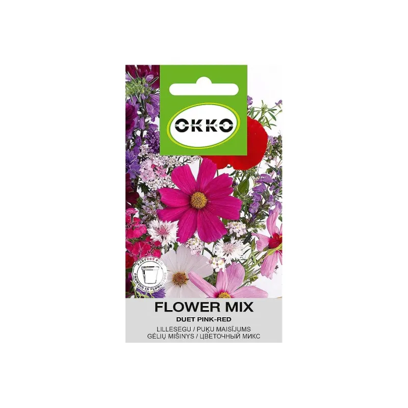 Sēklas Okko ziedu maisījums DUET PINK-RED, 0.5 g