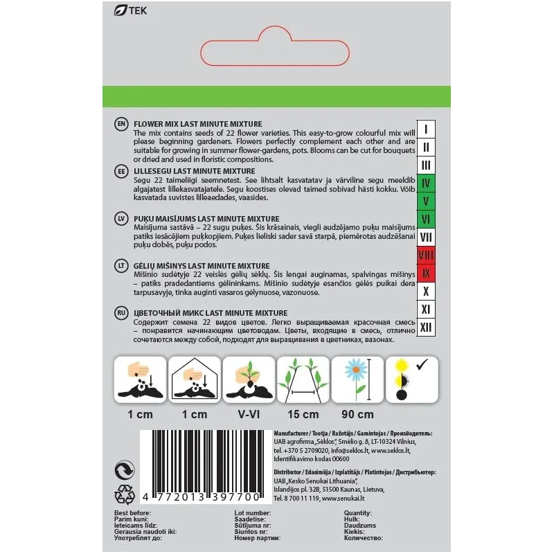Sēklas Okko ziedu maisījums LAST MINUTE, 0.5 g