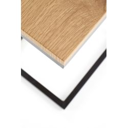 Žurnālgaldiņš Nisa, ozola-melna, 40 cm x 30 cm x 60 cm