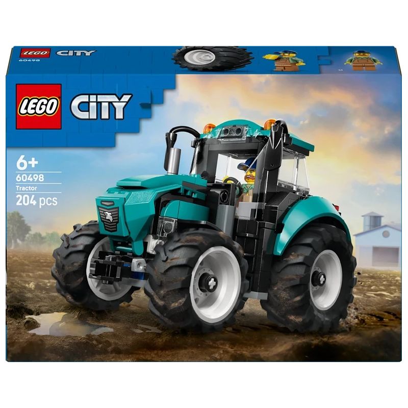 Konstruktors LEGO City Traktors, rotaļlietas būvēšanas komplekts un minifigūra 60498, 204 gab.