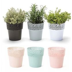 Pods puķu rosa 657 15x15cm balts