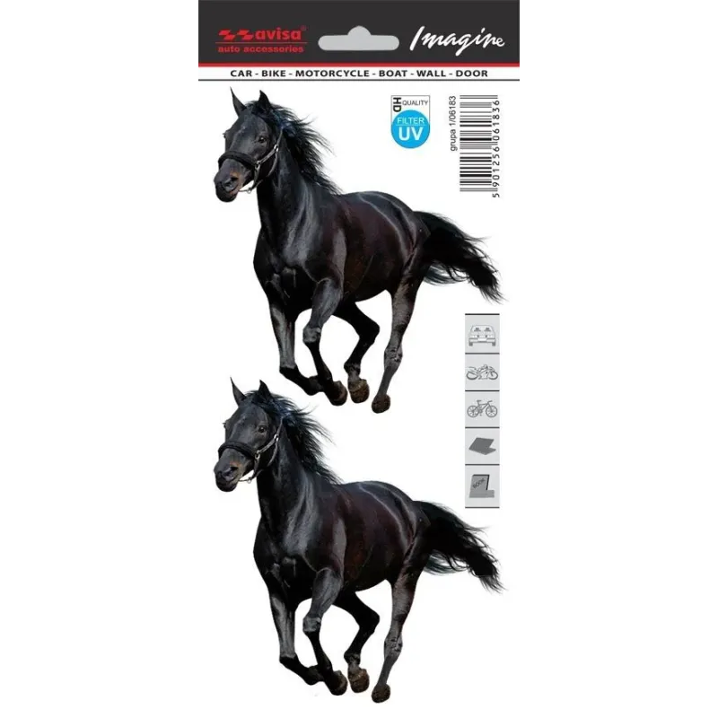 Auto uzlīme Avisa, 11 cm x 12 cm, 2 gab.