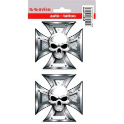 Auto uzlīme krusts 8x8cm 2gab