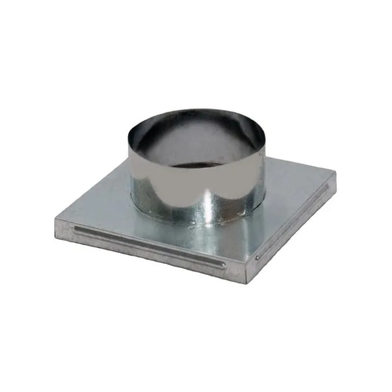 Gaisa ieplūdes adapteris D100 x 17 cm x 17 cm, tērauds, pelēka krās.