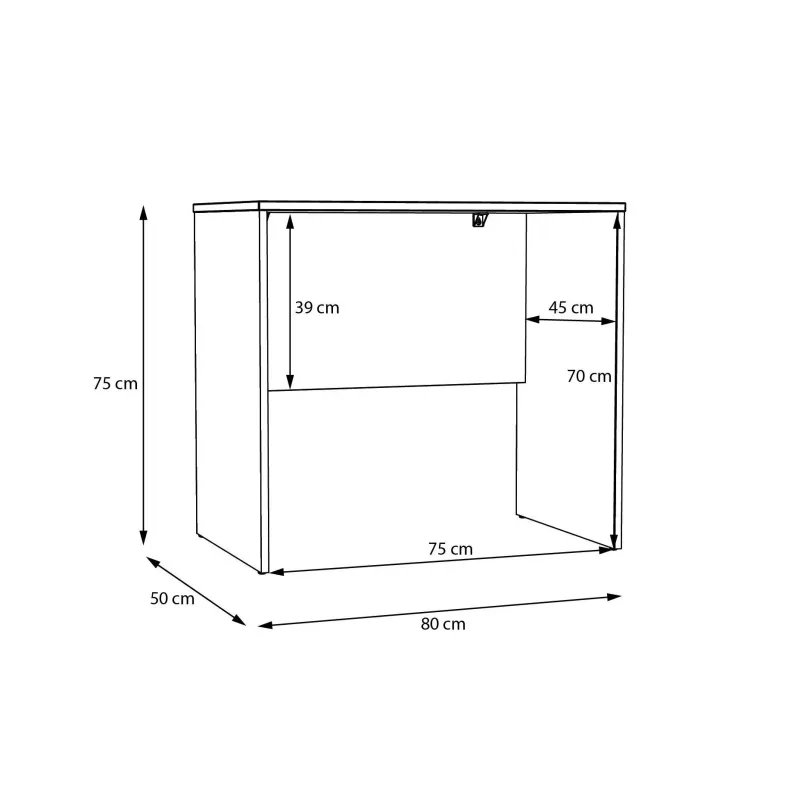 Rakstāmgalds Forte DBBB111-D30F, ozola