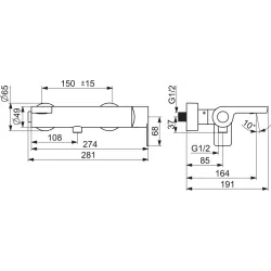 Смеситель для ванной Oras Stela 4840U, хромовый цв.