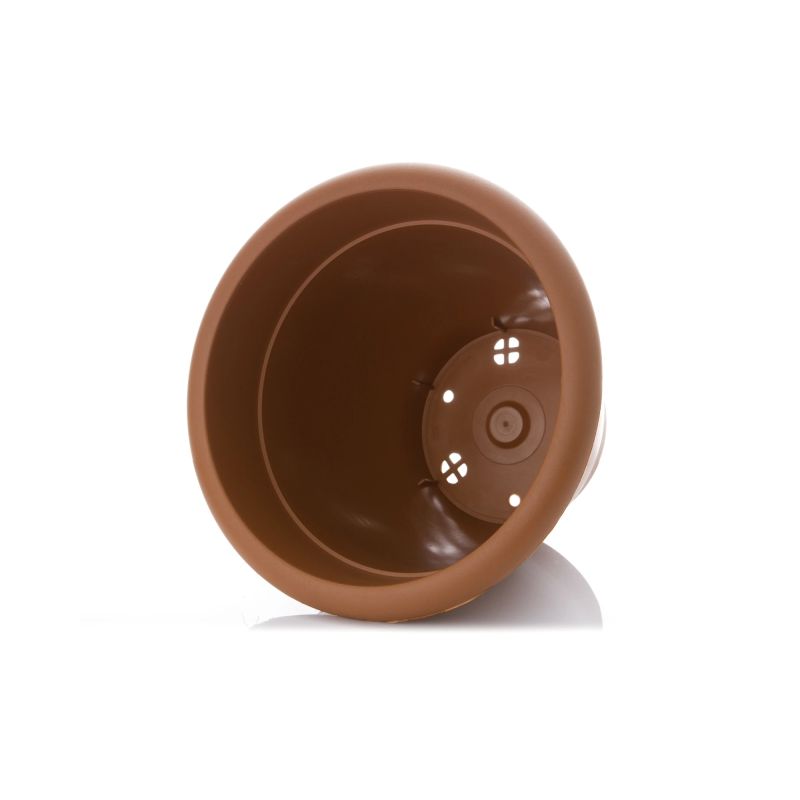 Pods puķu plastm. compana 28cm brūns