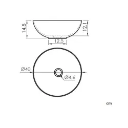 Vannitoa kraanikauss Masterjero 500003, keraamiline, 40 cm x 40 cm x 14.5 cm, valge v.