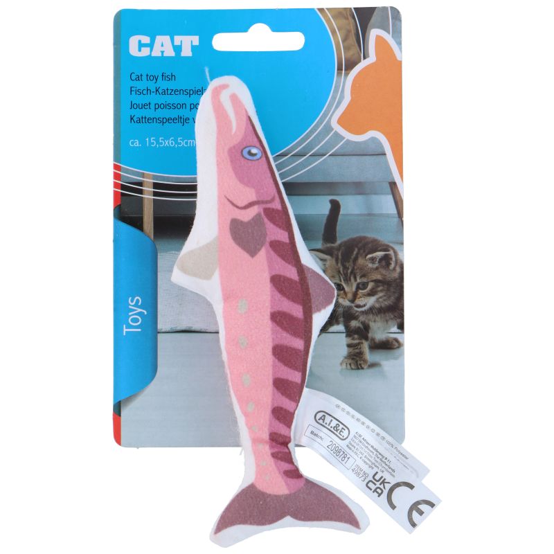 Rotaļlieta kaķiem zivs 15.5x6.5cm