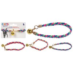 Kakla siksna kaķiem elastīga ar zvaniņu, 3veidi