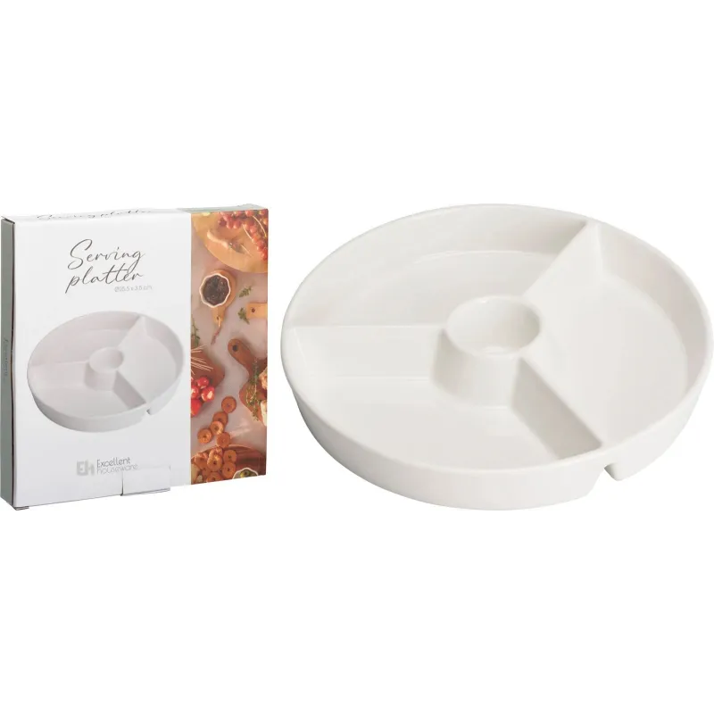 Servēšanas šķīvis 795880720, DIA 25.5 cm, Balta