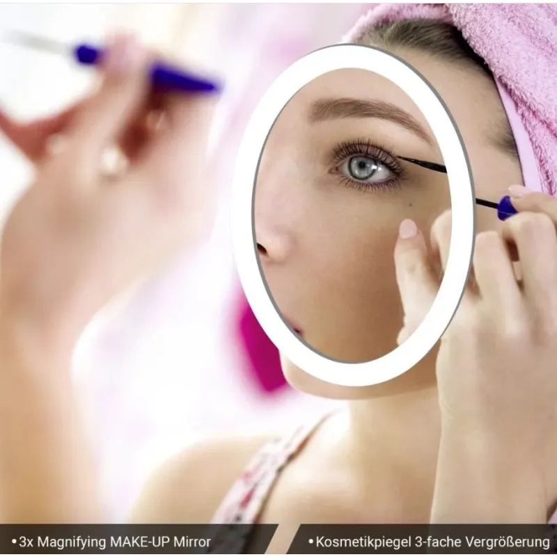 Nocenota prece - Aquamarin vannasistabas spogulis ar LED apgaismojumu 100x80 cm