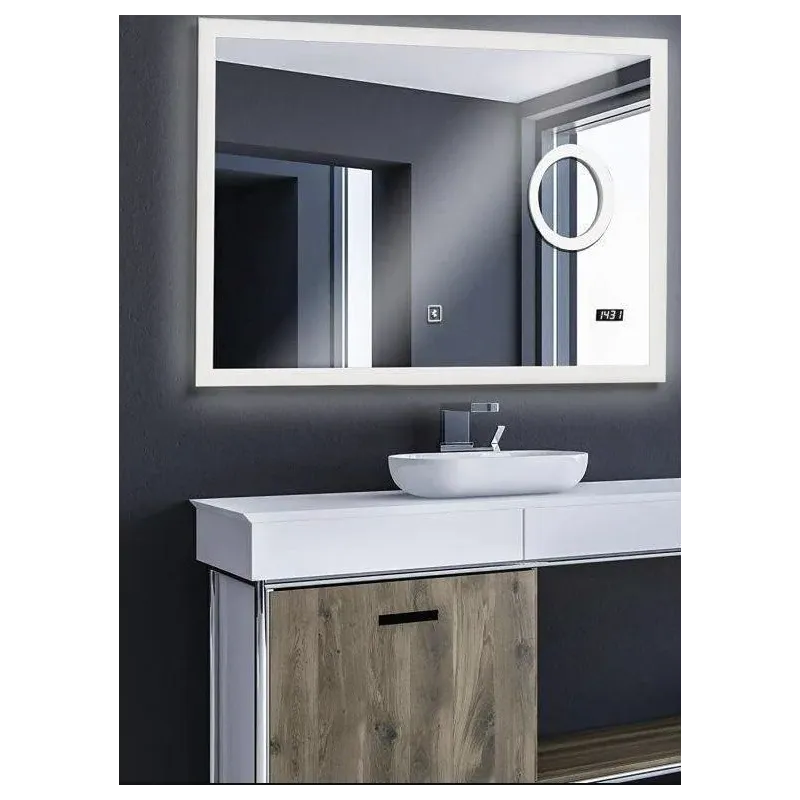 Nocenota prece - Aquamarin vannasistabas spogulis ar LED apgaismojumu 100x80 cm