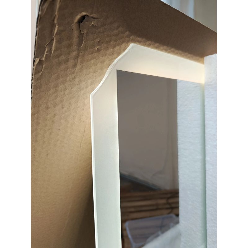 Discounted item - Aquamarine bathroom mirror with LED lighting 100x80 cm