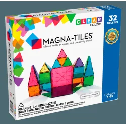 MAGNA-TILES Magnetkonstruktori komplekt Clear colors, 32 osa