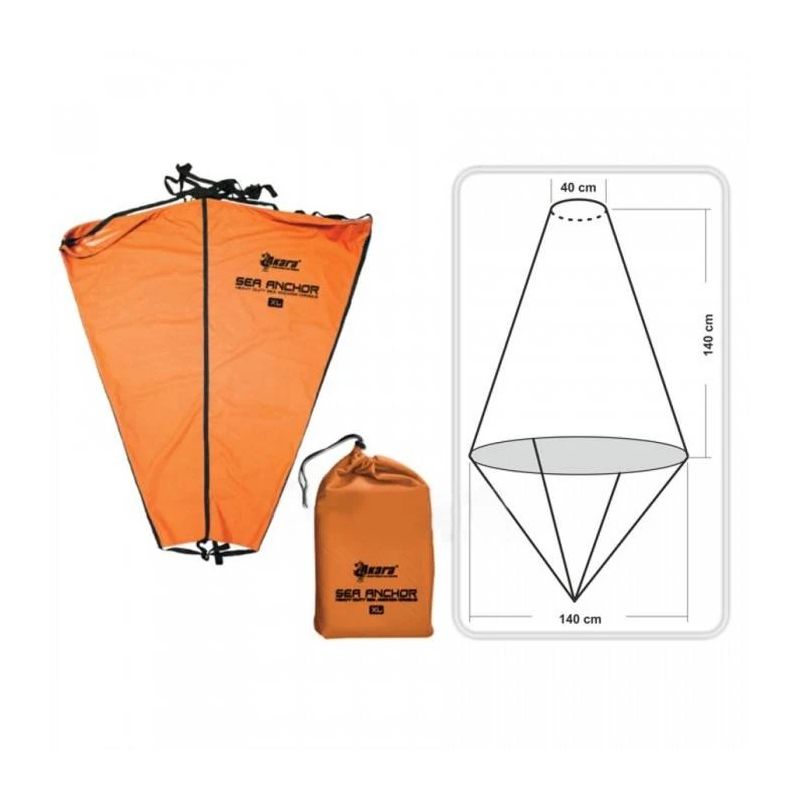 Inkaras - parašiutas laivams AKARA ANC 001-XL, Matmenys 40\\140x140