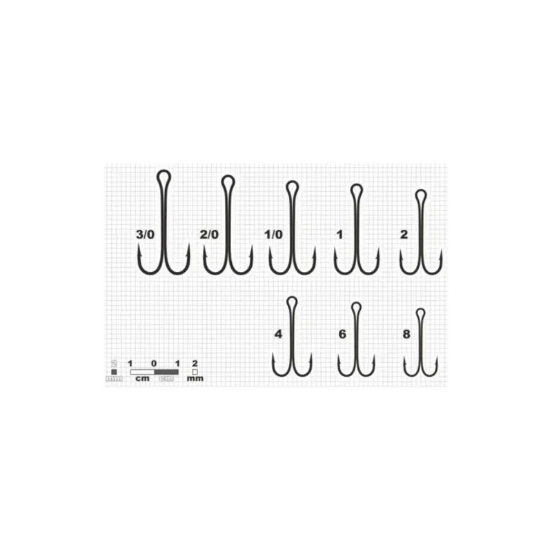 Divkārši dzeloņaini makšķerāķi Kujira 520 Bn Nr. 1, 10 gab.