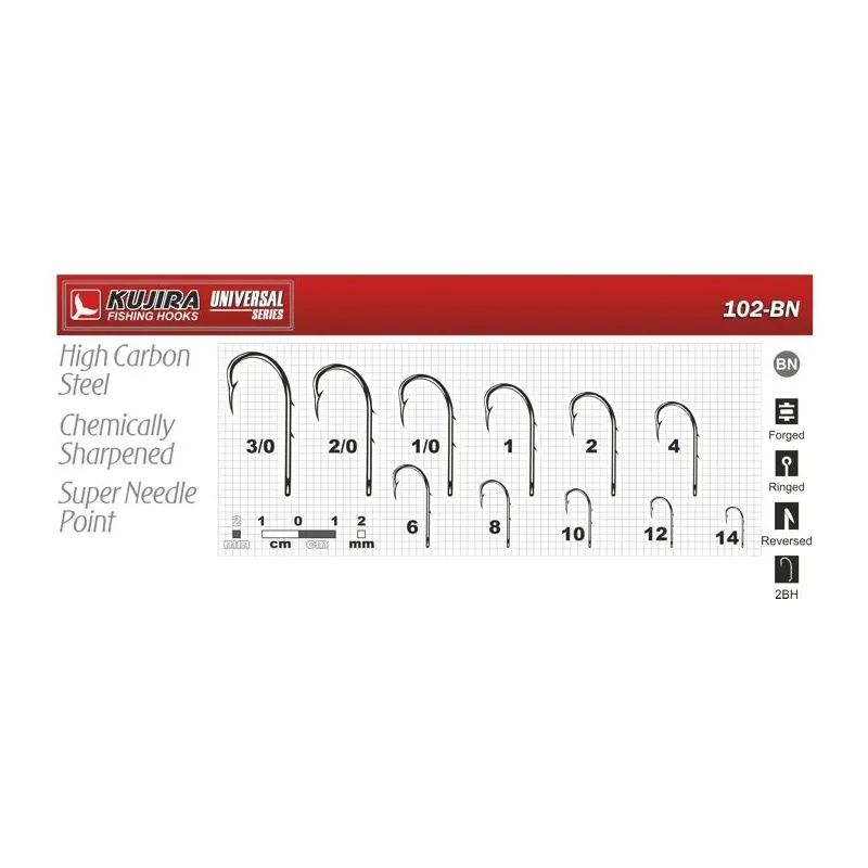 Āķi KUJIRA Universal 102BN izmērs Nr. 2-0