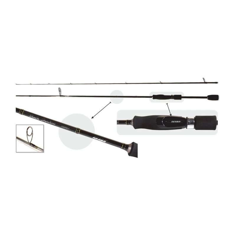 Universālā spininga spole AKARA Black Shadow TX-30 SL1001 2-daļ., Garums 2.10m. Pārbaude 3,5-10,5